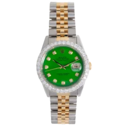 Rolex Oyster Perpetual DATEJUST With Diamonds Green Face