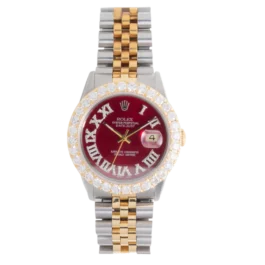 Rolex Oyster Perpetual DATEJUST With Diamonds Red Face