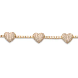 Tennis Bracelet With Hearts