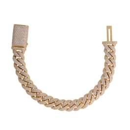 Diamond Cuban link Bracelet With Diamond Lock