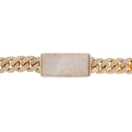 Diamond Cuban link ID Bracelet