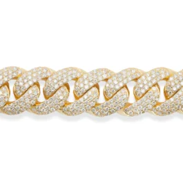 Cuban Link Bracelet With Diamonds