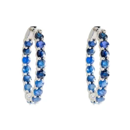 Sapphire Hoop Earrings