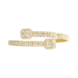 Baguette Bangle With Diamonds