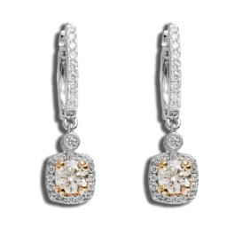 Center Stone Earrings With Diamonds