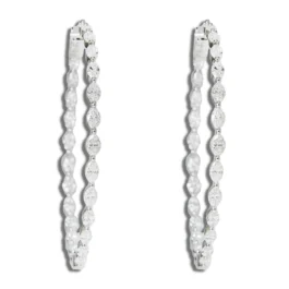 Hoop Earrings With Diamonds