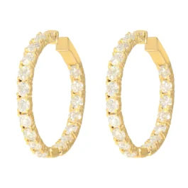 Diamond Hoop Earrings Small